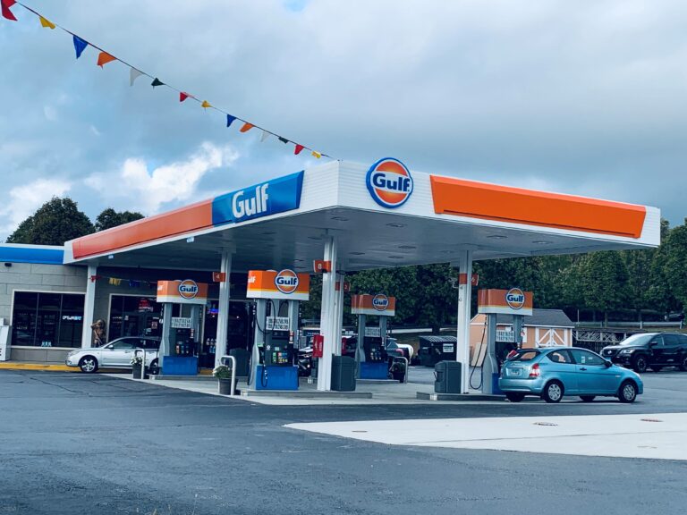 Gas Stations Branding and Imaging.LED Gas Station Pump Toppers.LED petrol pump toppers displaying fuel prices and promotional ads at a modern fuel station.led signs