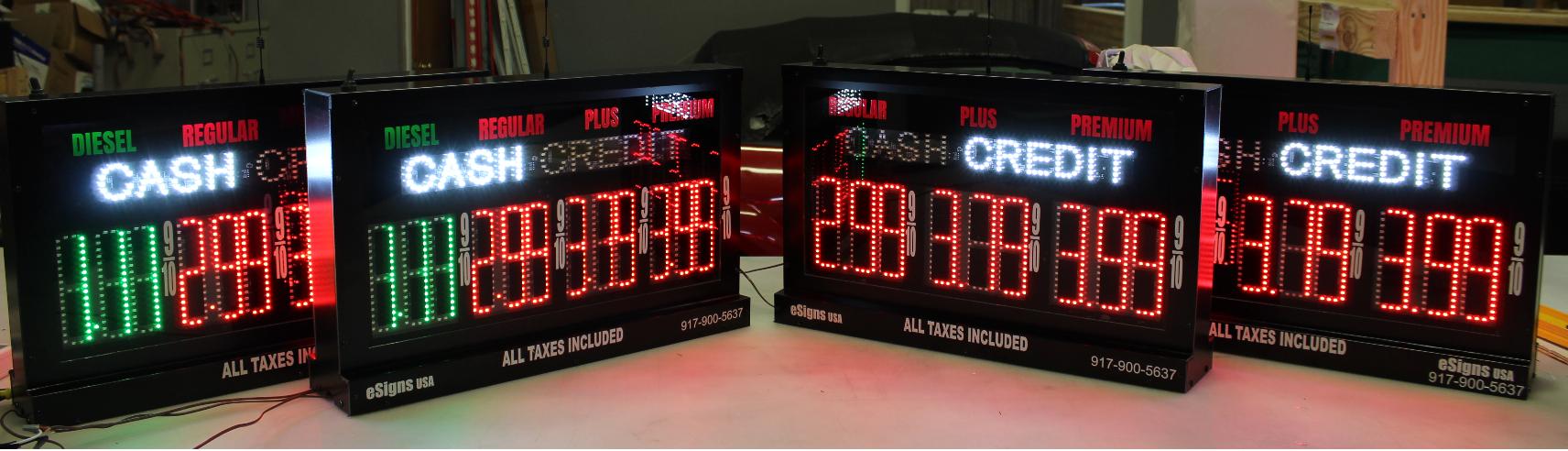 GAS Stations LED Digital Price Signs .GAS Stations- LED Digital Price Signs.LED Gas Station Pump Toppers.LED petrol pump toppers displaying fuel prices and promotional ads at a modern fuel station.led signs .branding and un branding imaging